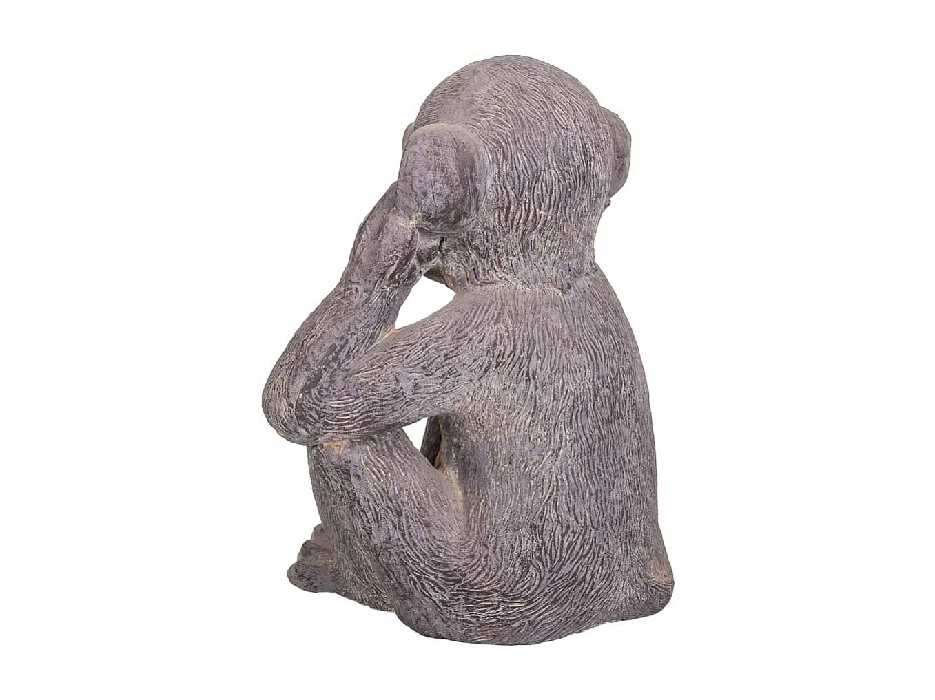 Macaco decorativo de magnésio cinza 35x26x40
