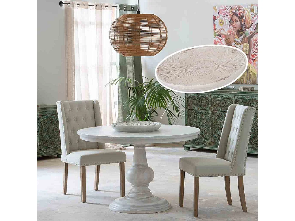 Plato decorativo de magnesio gris 50x50x06