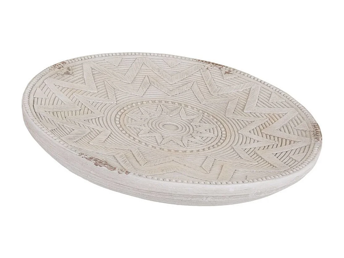 Plato decorativo de magnesio gris 50x50x06