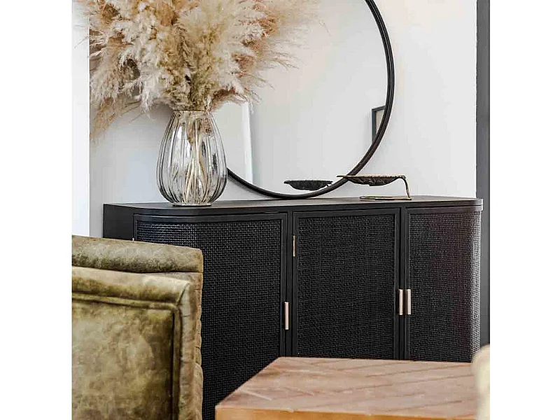 Decoração de bandeja com folhas de metal dourado 24x13,5x8