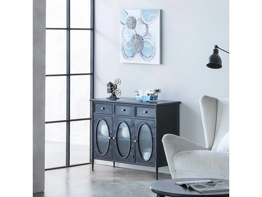 Câmera de vídeo em metal preto 23,5x19x9