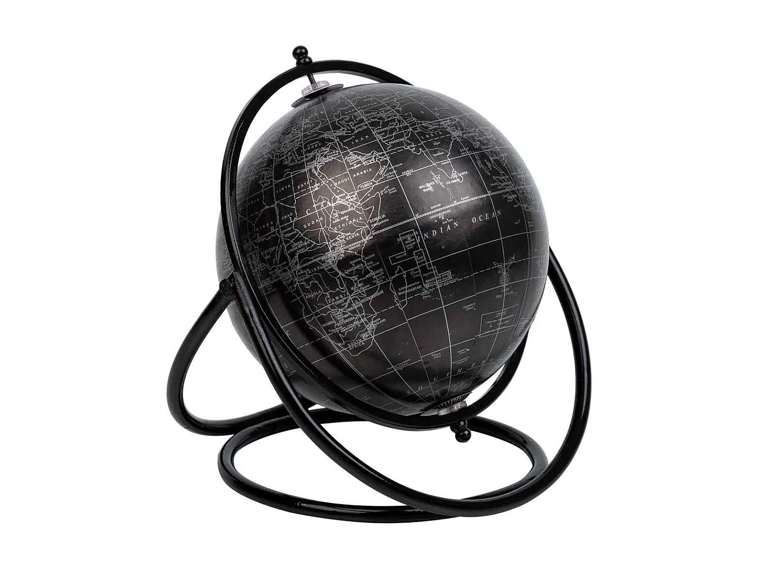 Globe terrestre rotatif avec anneau noir d15