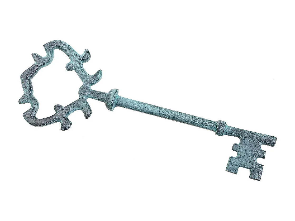 Llave de metal azul 7,5x2x21
