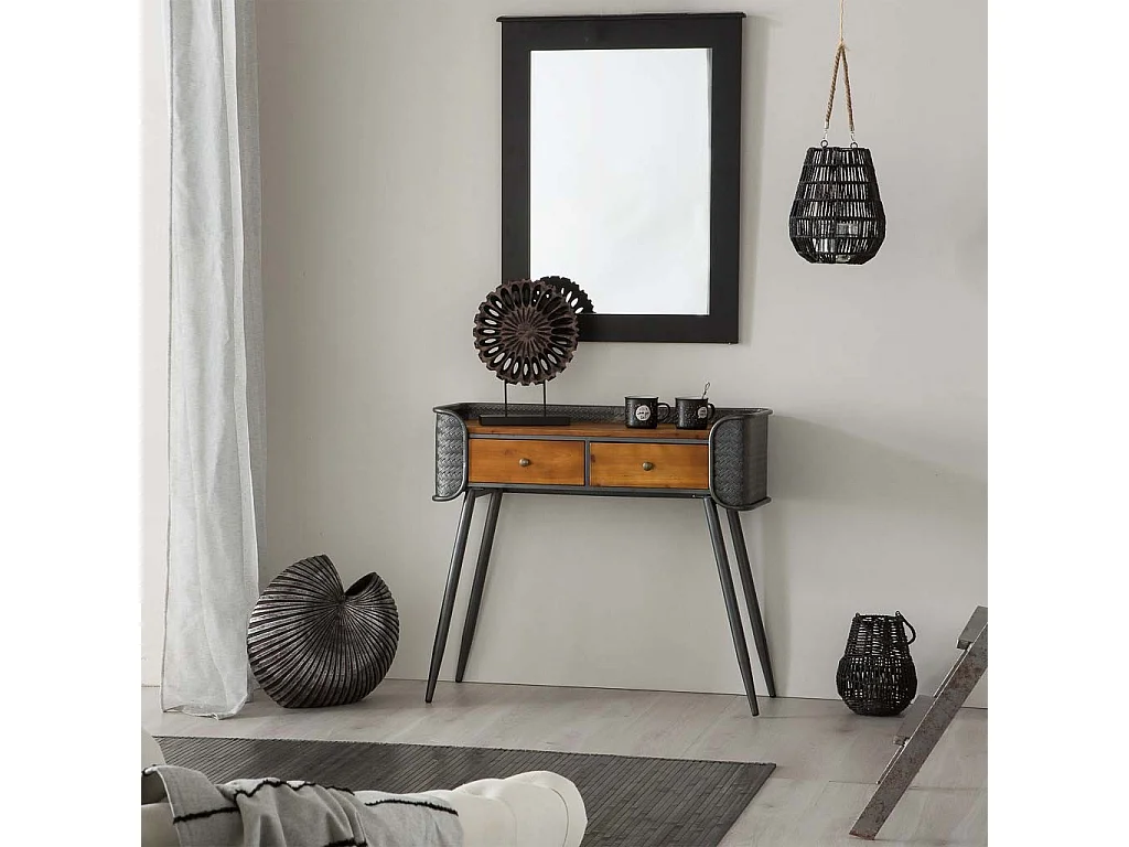 Figura decorativa in poliresina marrone 29,5x9x40h