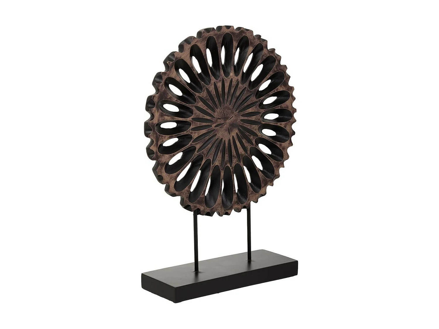 Figura decorativa in poliresina marrone 29,5x9x40h
