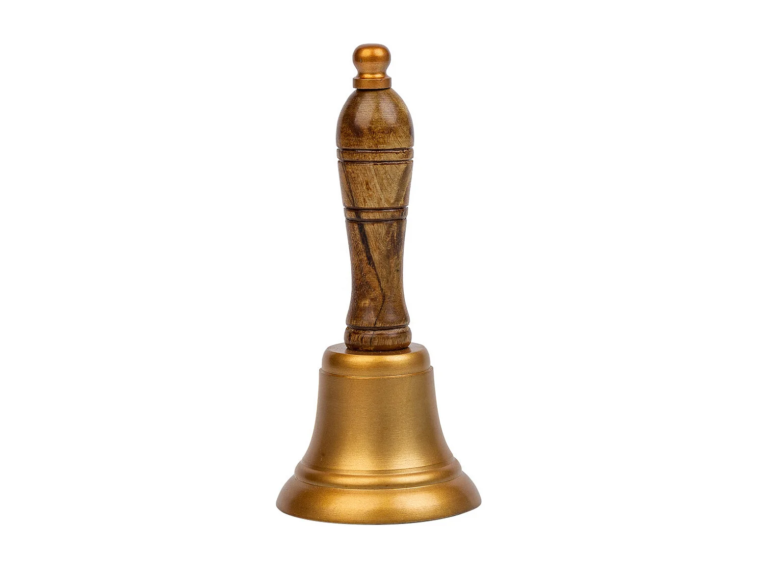 Campana in alluminio e manico in legno marrone d7x21h