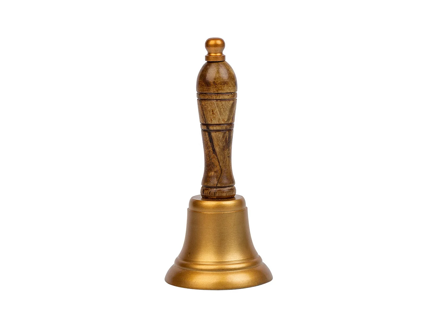 Cloche en aluminium et manche en bois marron d7x21h