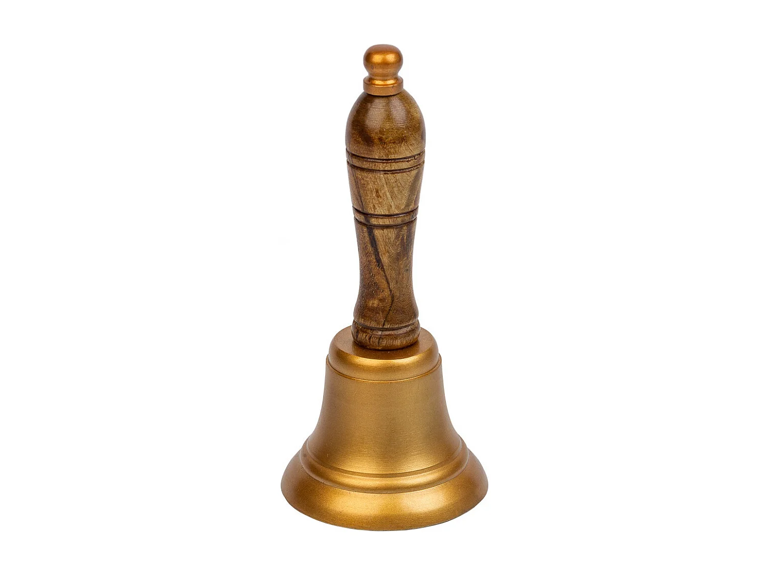 Campana in alluminio e manico in legno marrone d7x21h