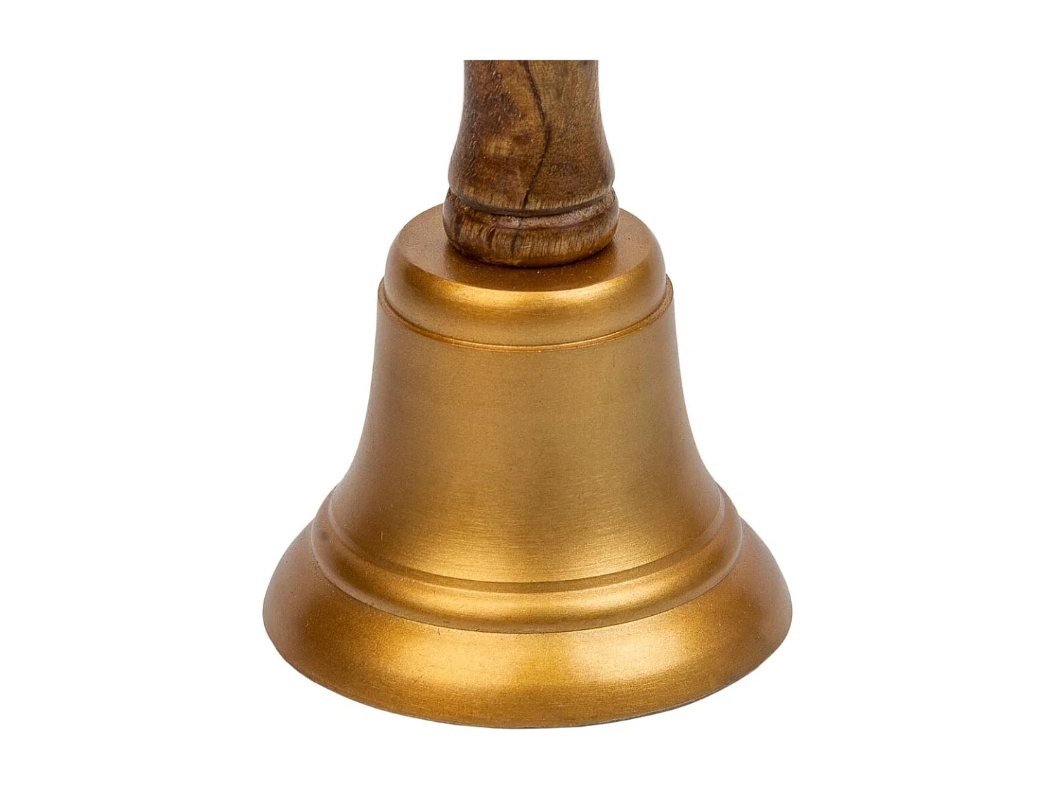 Campana in alluminio e manico in legno marrone d7x21h