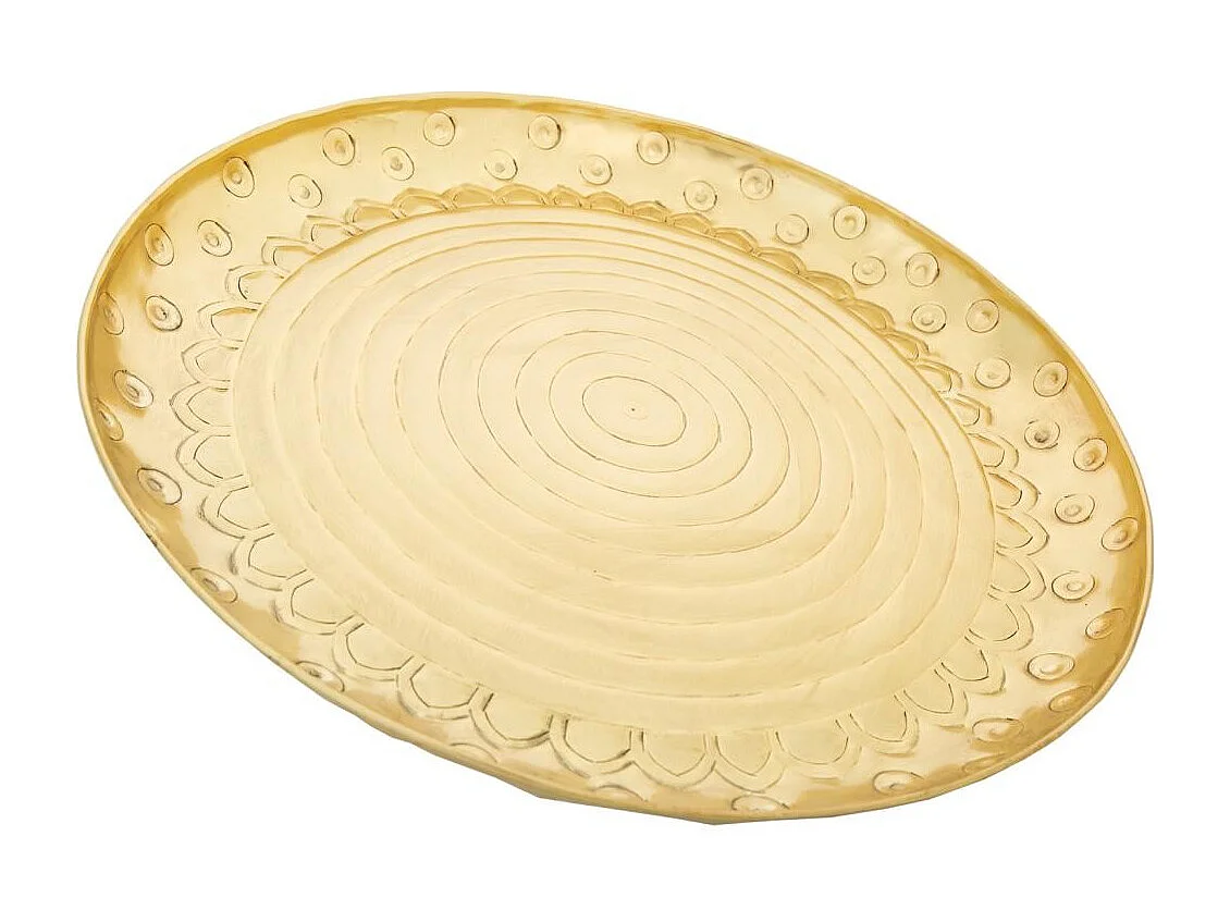 Dekorative goldene Metallplatte 39x39x2,5h cm