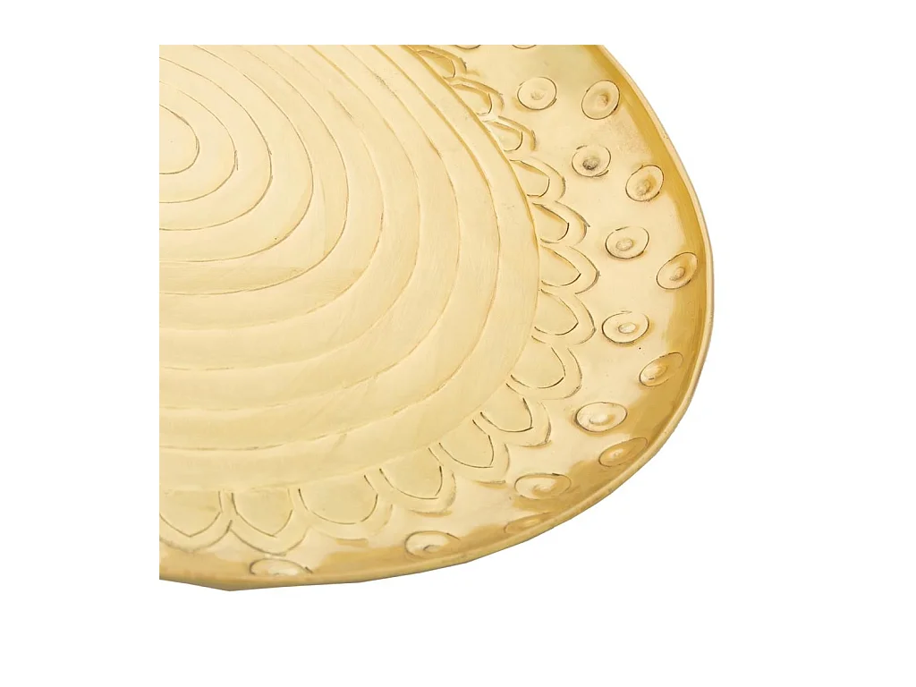 Dekorative goldene Metallplatte 39x39x2,5h cm