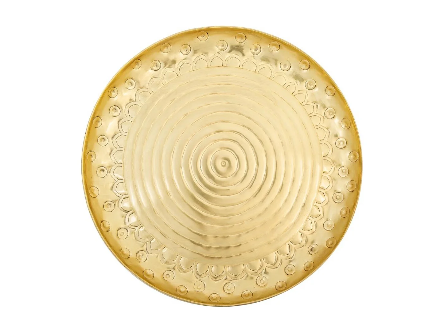 Placa decorativa de metal dourado 39x39x2,5