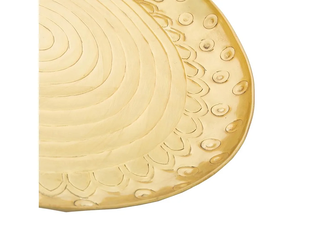 Placa decorativa de metal dourado 39x39x2,5