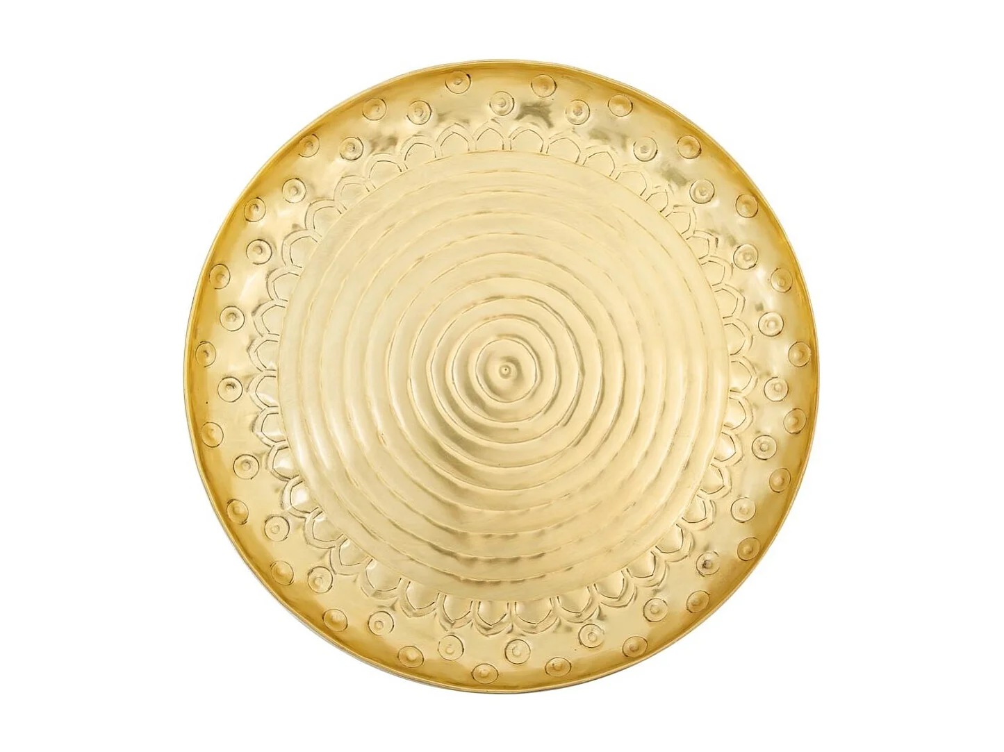 Dekorative goldene Metallplatte 39x39x2,5h cm