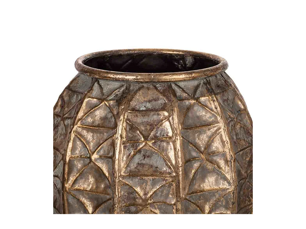 Vase en métal doré 27x27x36.5h