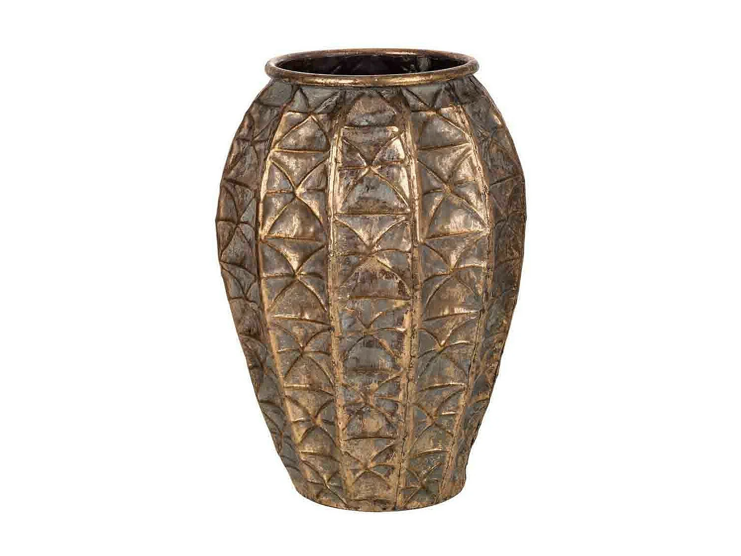 Goldene Metallvase 27x27x36,5h cm