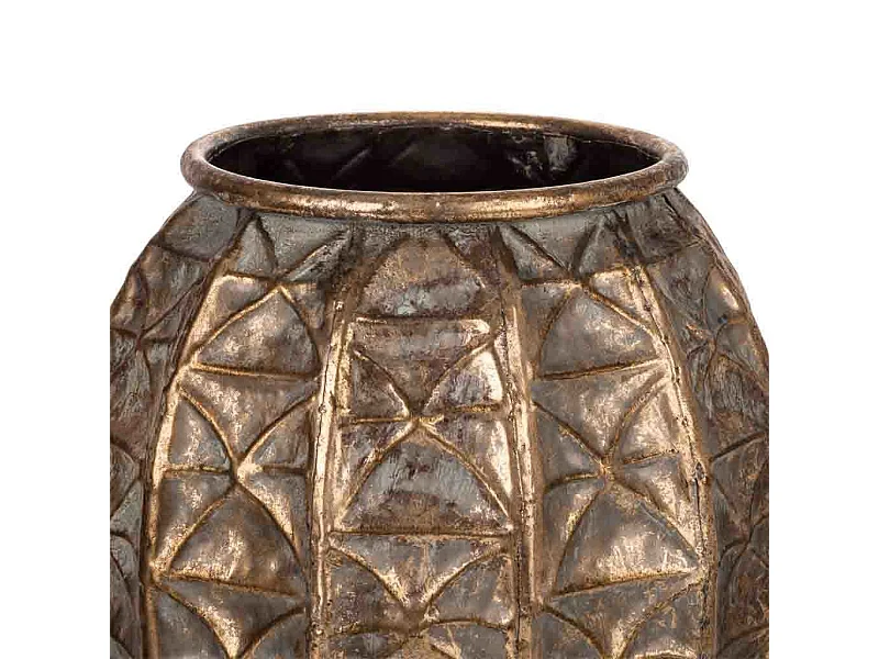 Vaso de metal dourado 27x27x36,5