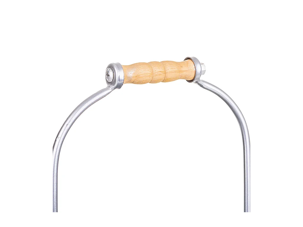 Silberner Metallkorb 30,5x18x20/37h cm