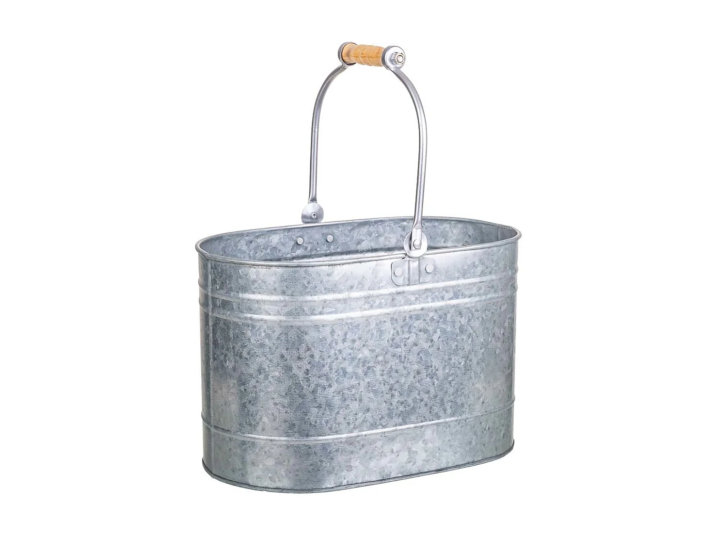 Cesto metal prateado 30,5x18x20/37