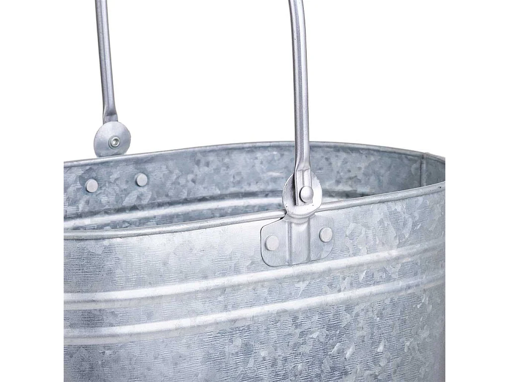 Cesto metal prateado 30,5x18x20/37