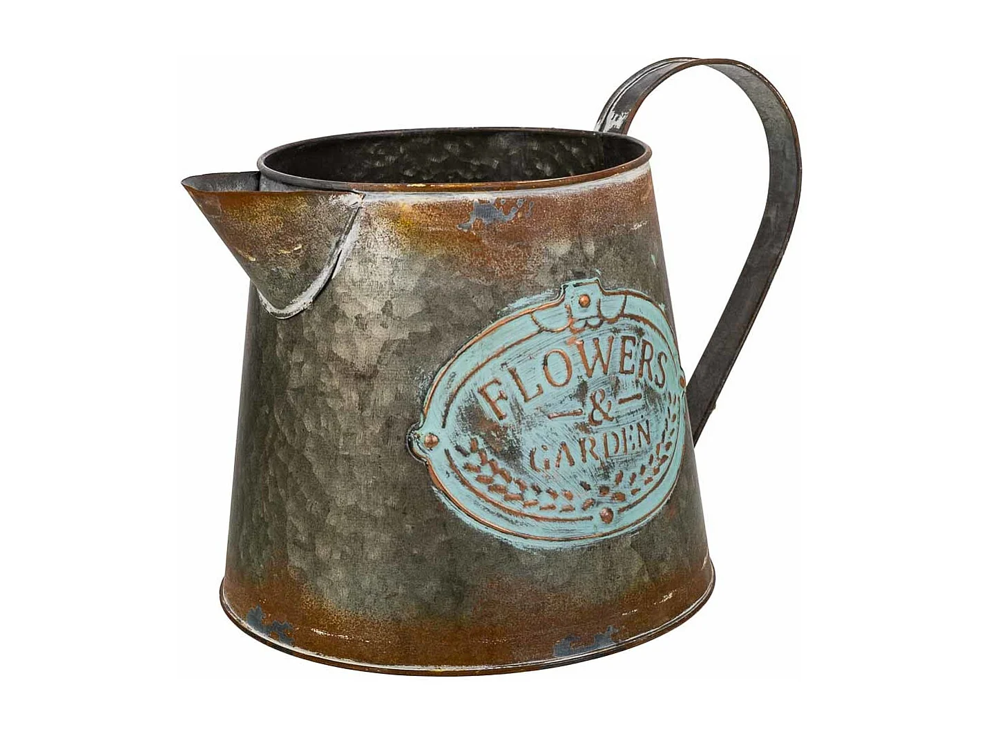 Jarra de metal dorada 26xd17.5x15.5 t:13cm