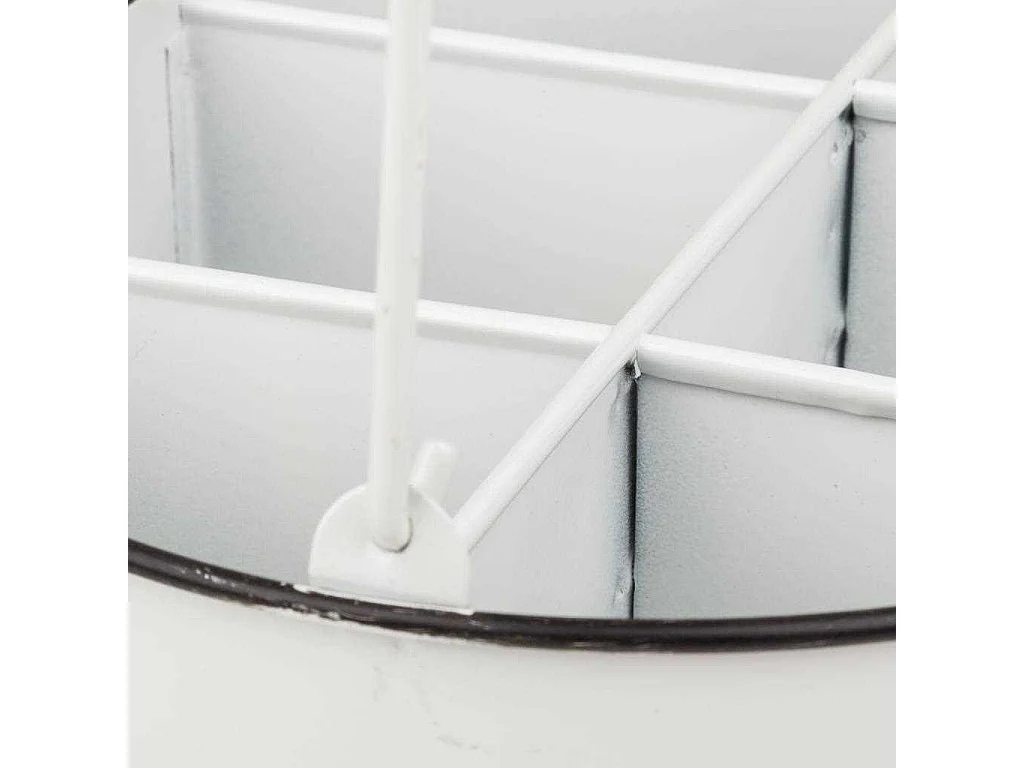 Cubo metallo bianco 25x17,5x13/18h