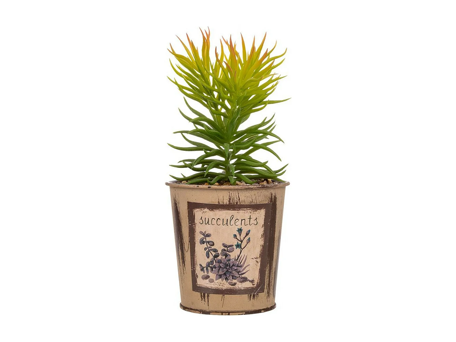 Vaso con cactus artificiale 10x10x22h