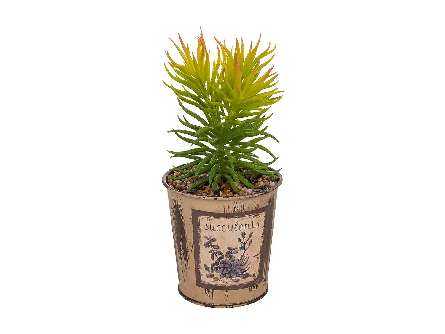 Vaso con cactus artificiale 10x10x22h