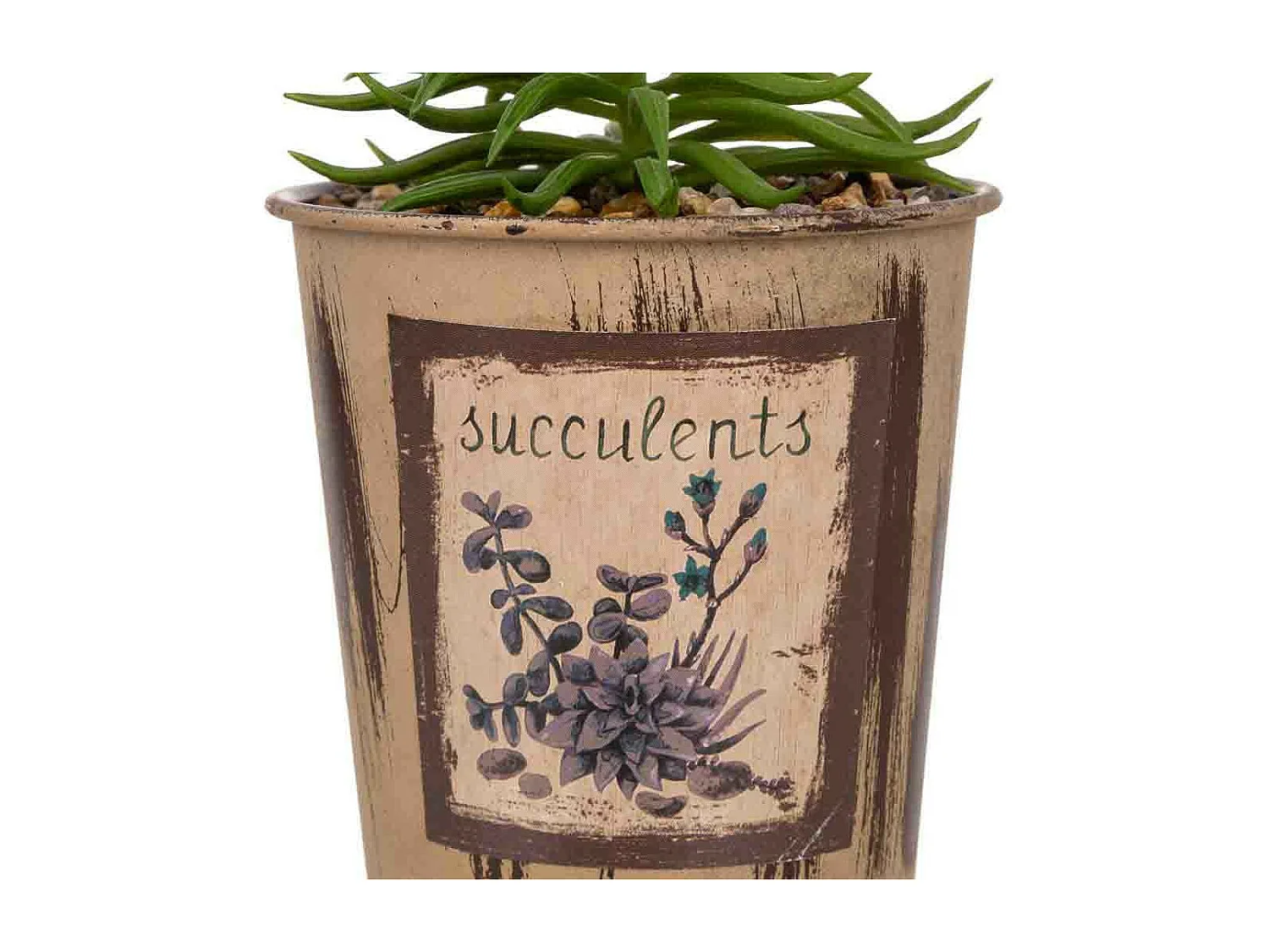 Vaso con cactus artificiale 10x10x22h