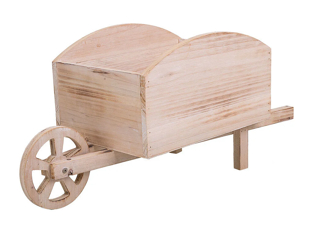 Brauner Blumentopfwagen aus Holz, 48 x 19,1 x 22,4 h cm