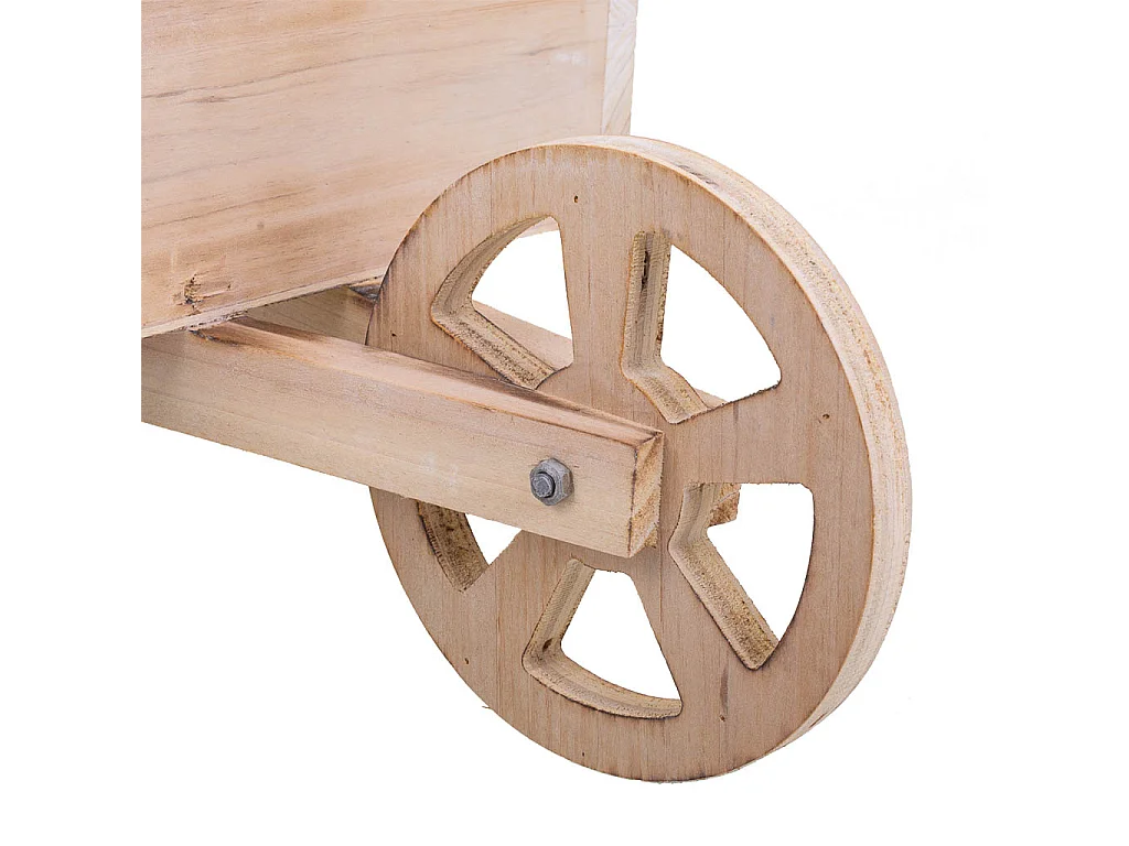 Brauner Blumentopfwagen aus Holz, 48 x 19,1 x 22,4 h cm