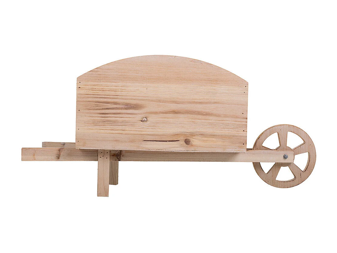 Carrito Macetero de madera marrón 48x19,1x22,4
