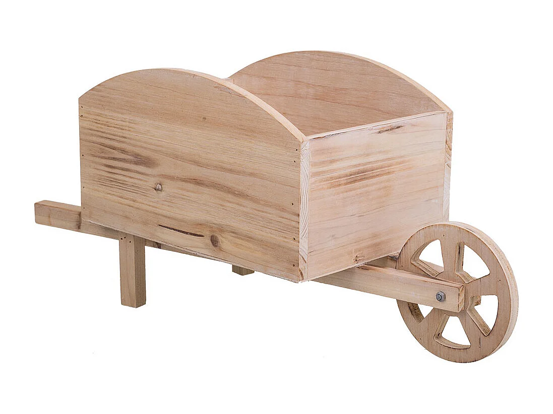 Carrito Macetero de madera marrón 48x19,1x22,4
