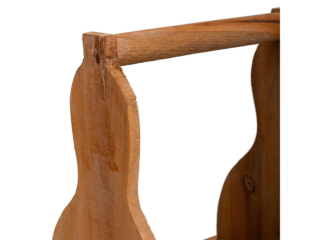 Cesto para Plantar Madeira Castanho 18x18x10/30