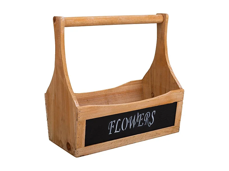 Set mit 3 braunen Holzkörben