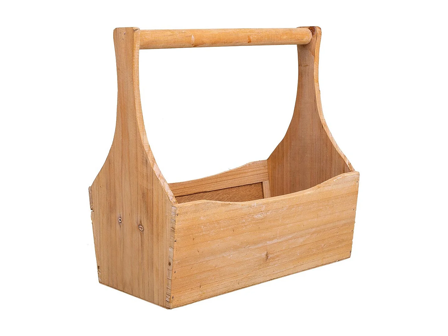 Conjunto de 3 cestos de madeira castanhos