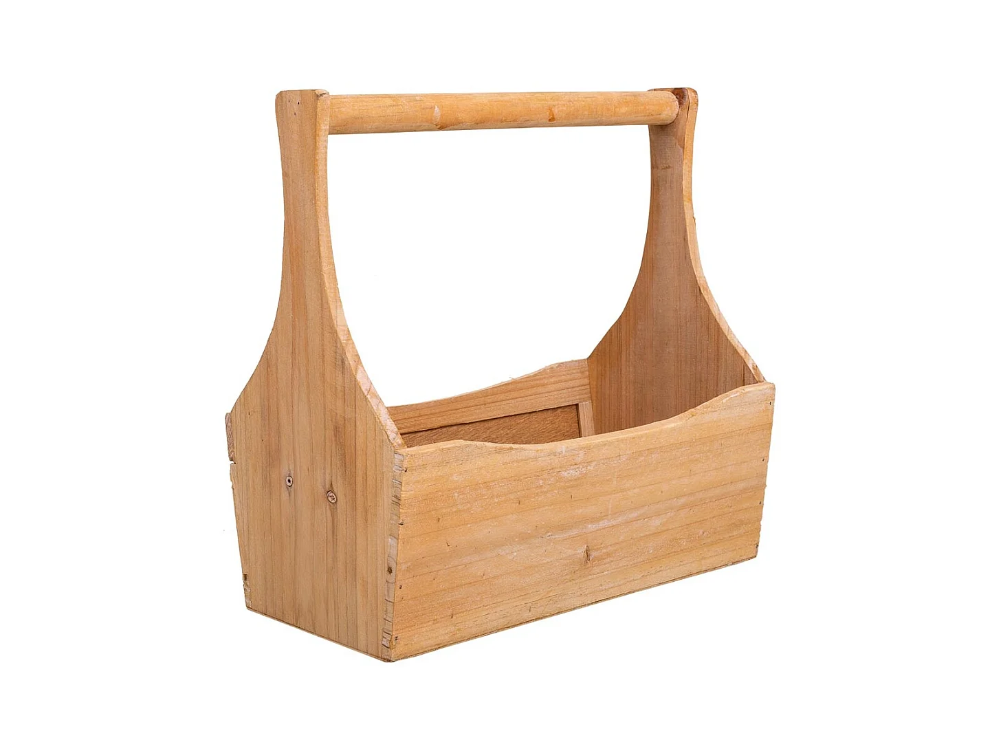 Set di 3 cestini in legno marrone