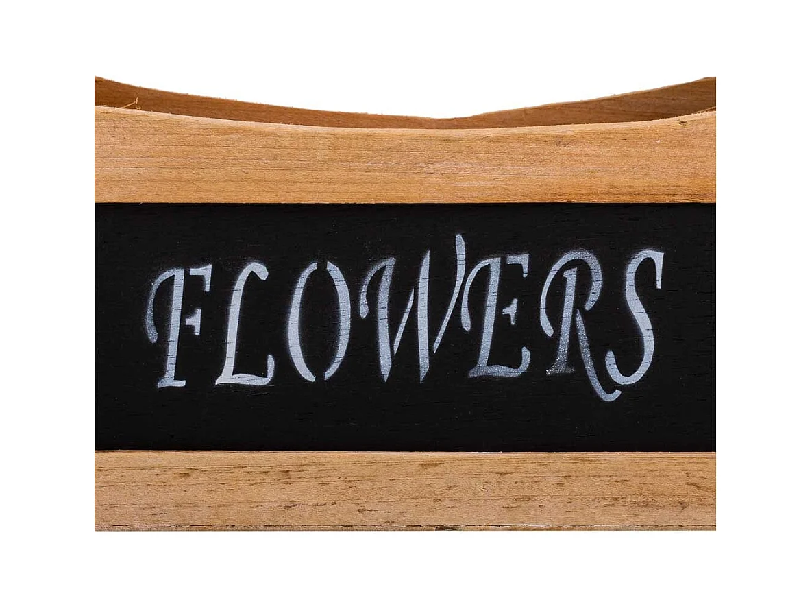 Set di 3 cestini in legno marrone