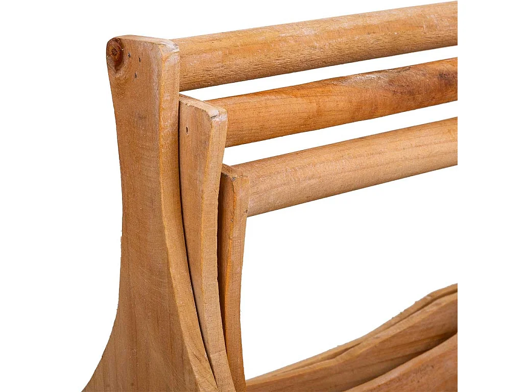 Set di 3 cestini in legno marrone