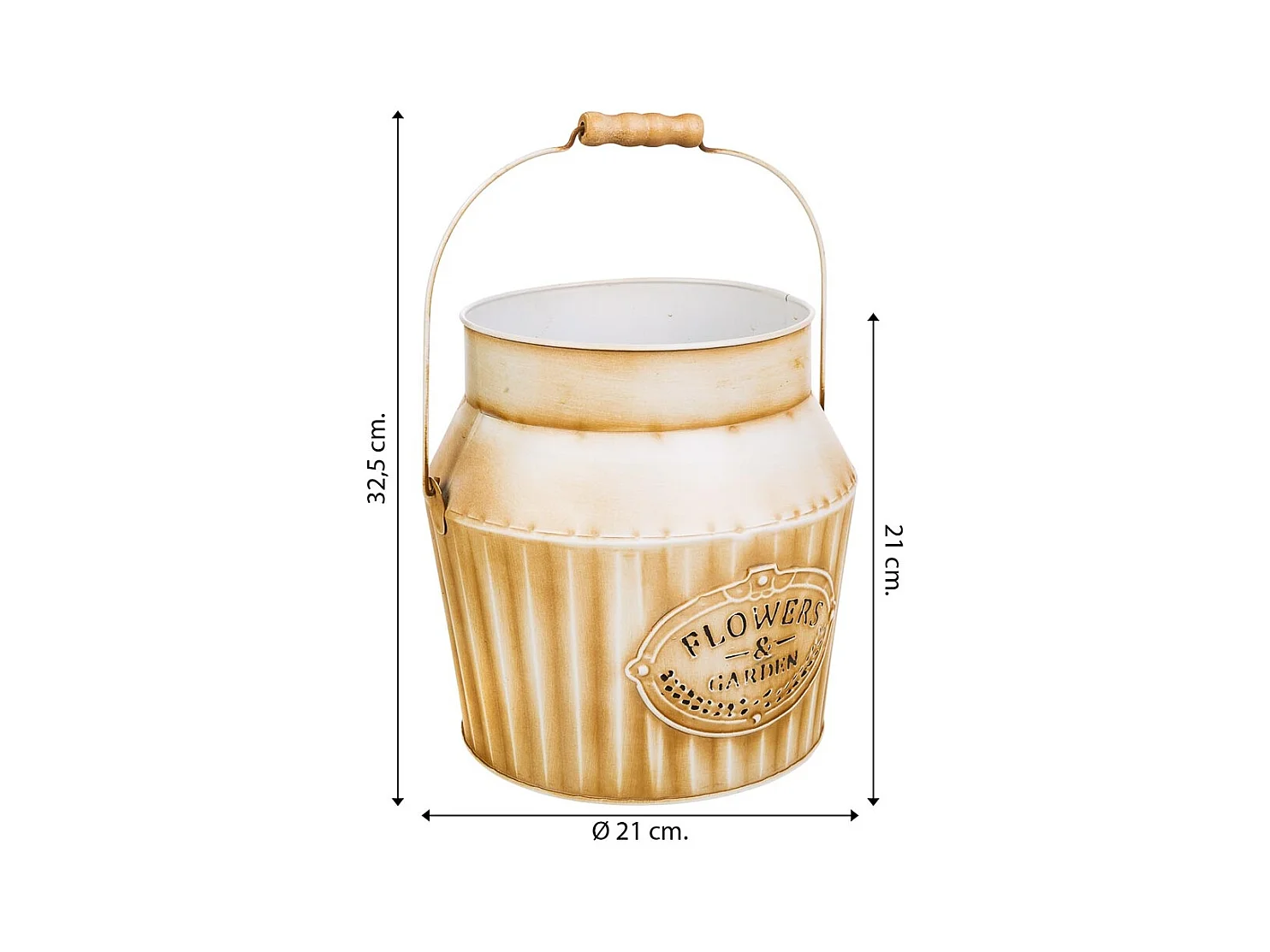 Weißer Metallwürfel 21xT18x21/32,5H cm T:18cm