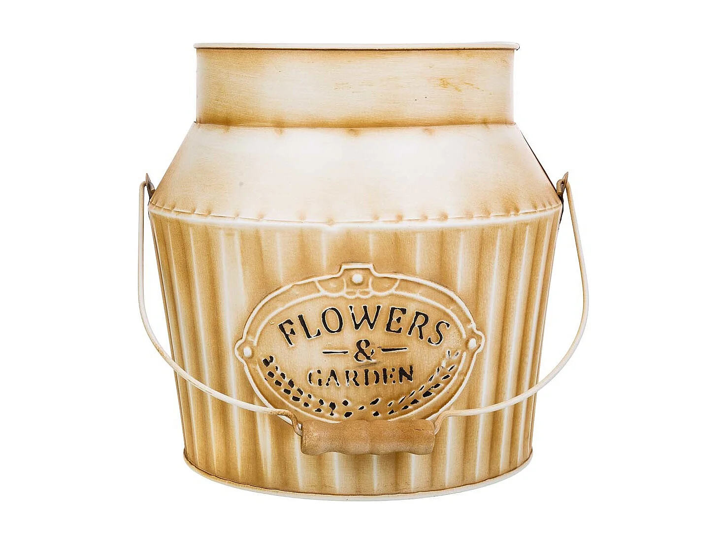 Cubo de metal branco 21xd18x21/32,5 t:18cm