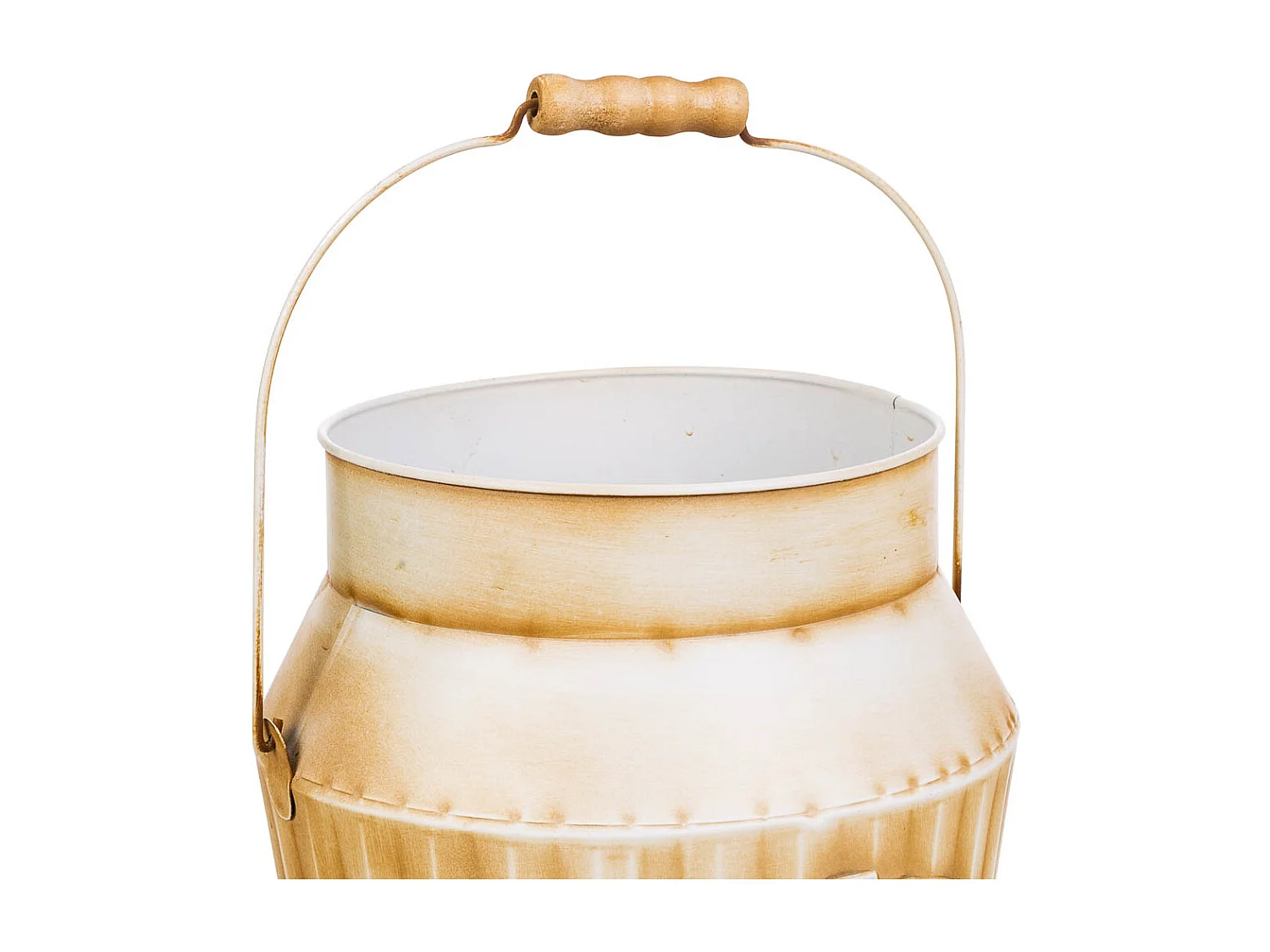 Cubo de metal branco 21xd18x21/32,5 t:18cm