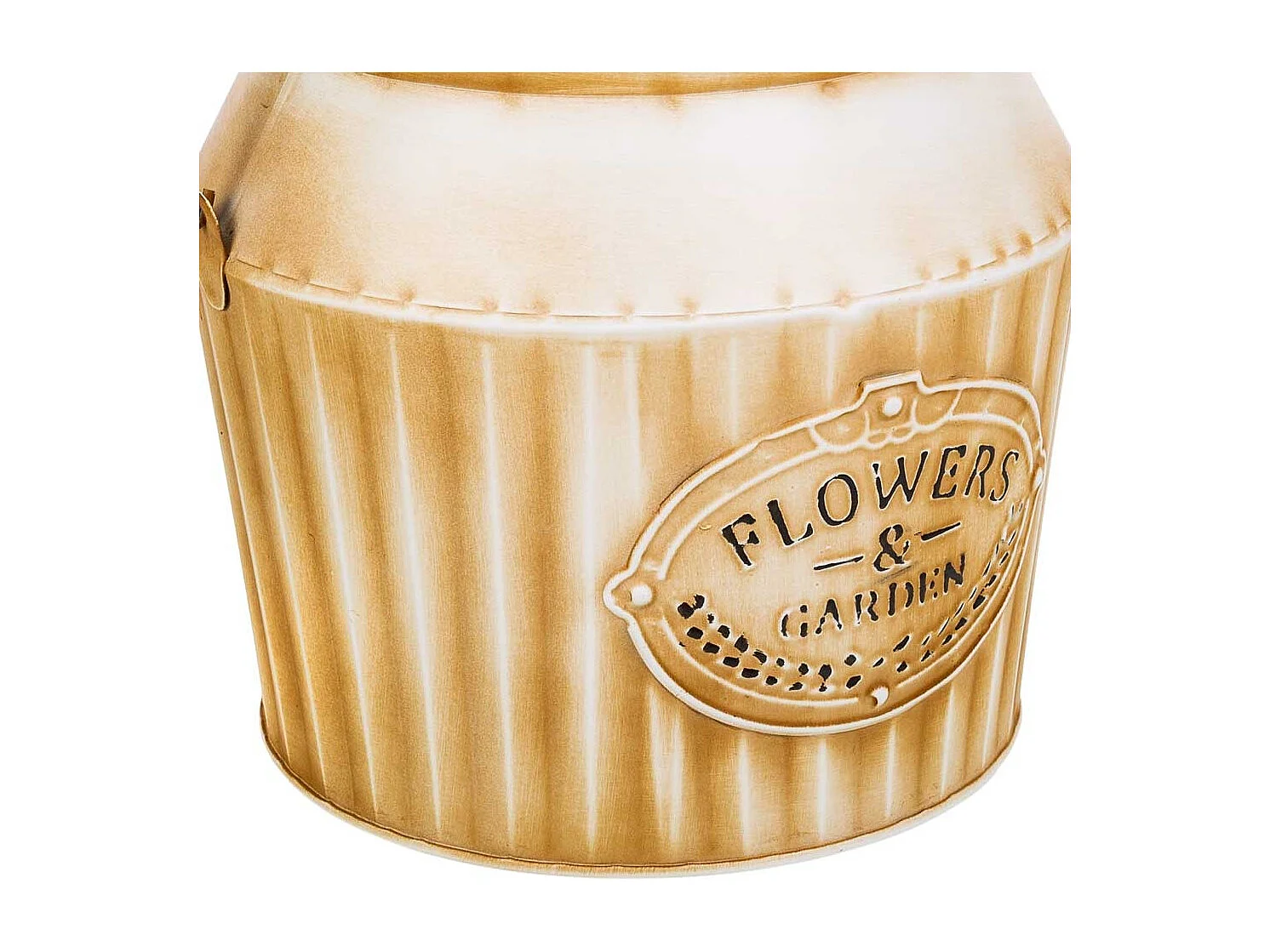 Cubo de metal branco 21xd18x21/32,5 t:18cm