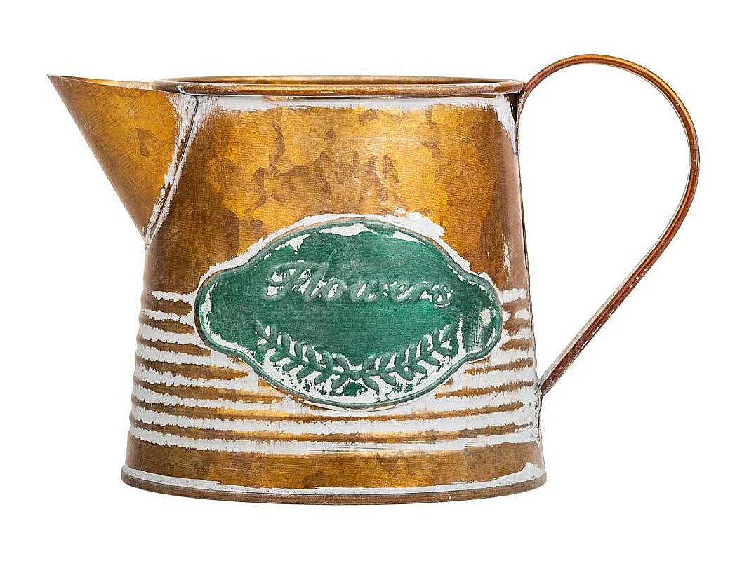 Jarro em metal dourado 18xd11/9,5x10/11,5