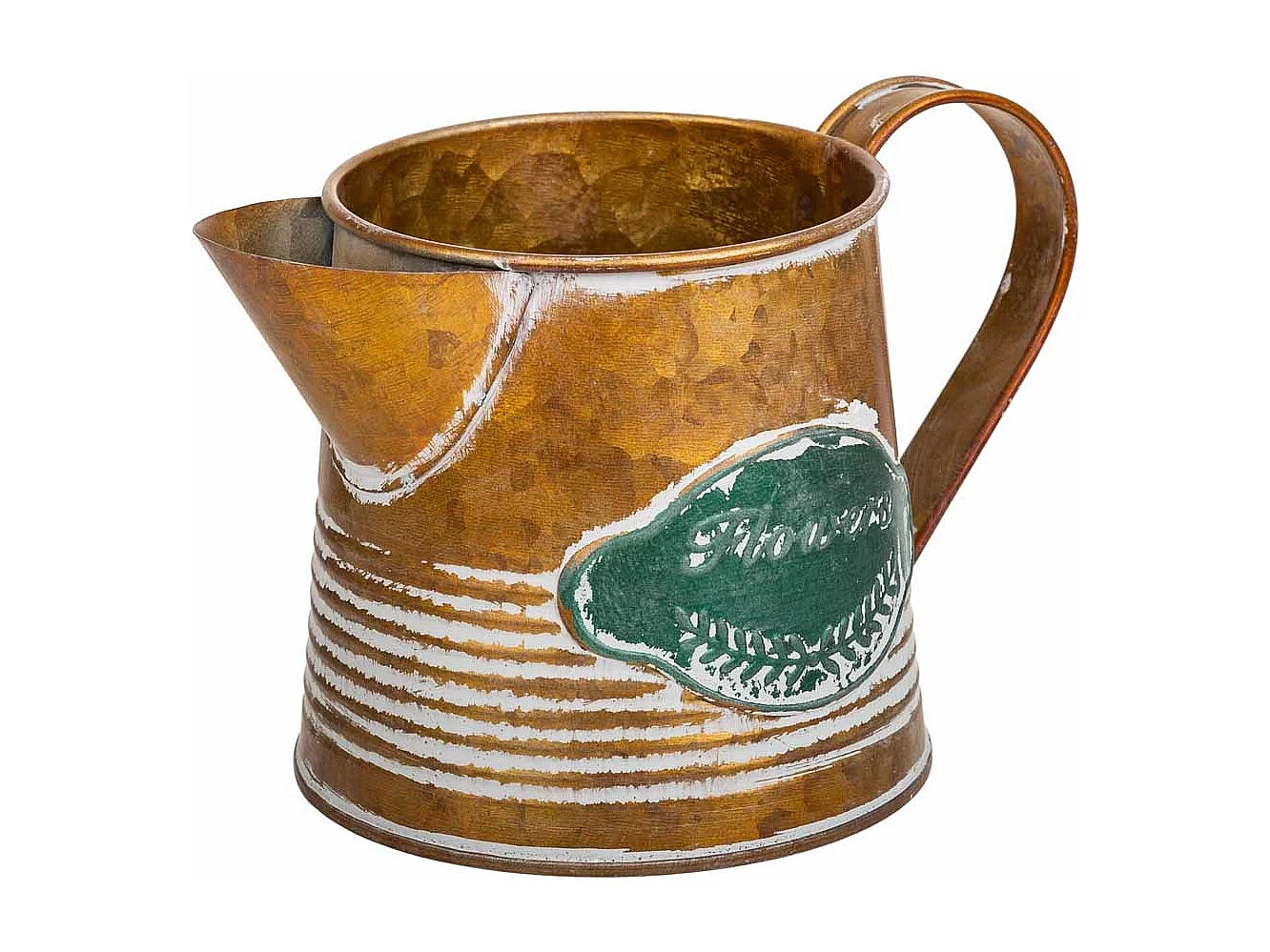 Jarra de metal dorada 18xd11/9.5x10/11.5