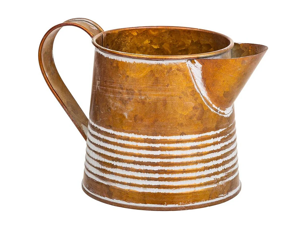 Goldener Metallkrug 18xd11/9,5x10/11,5h cm