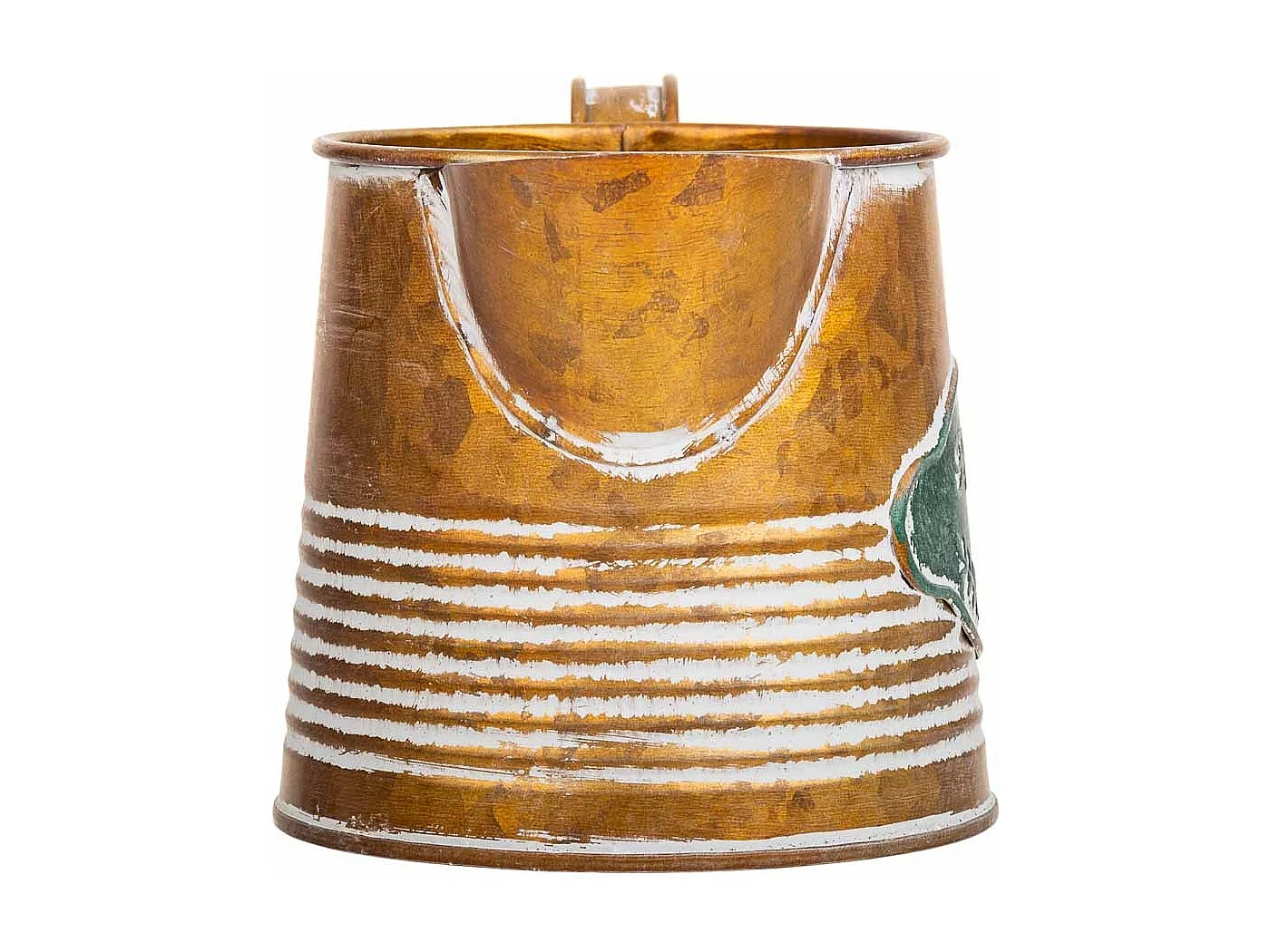 Goldener Metallkrug 18xd11/9,5x10/11,5h cm