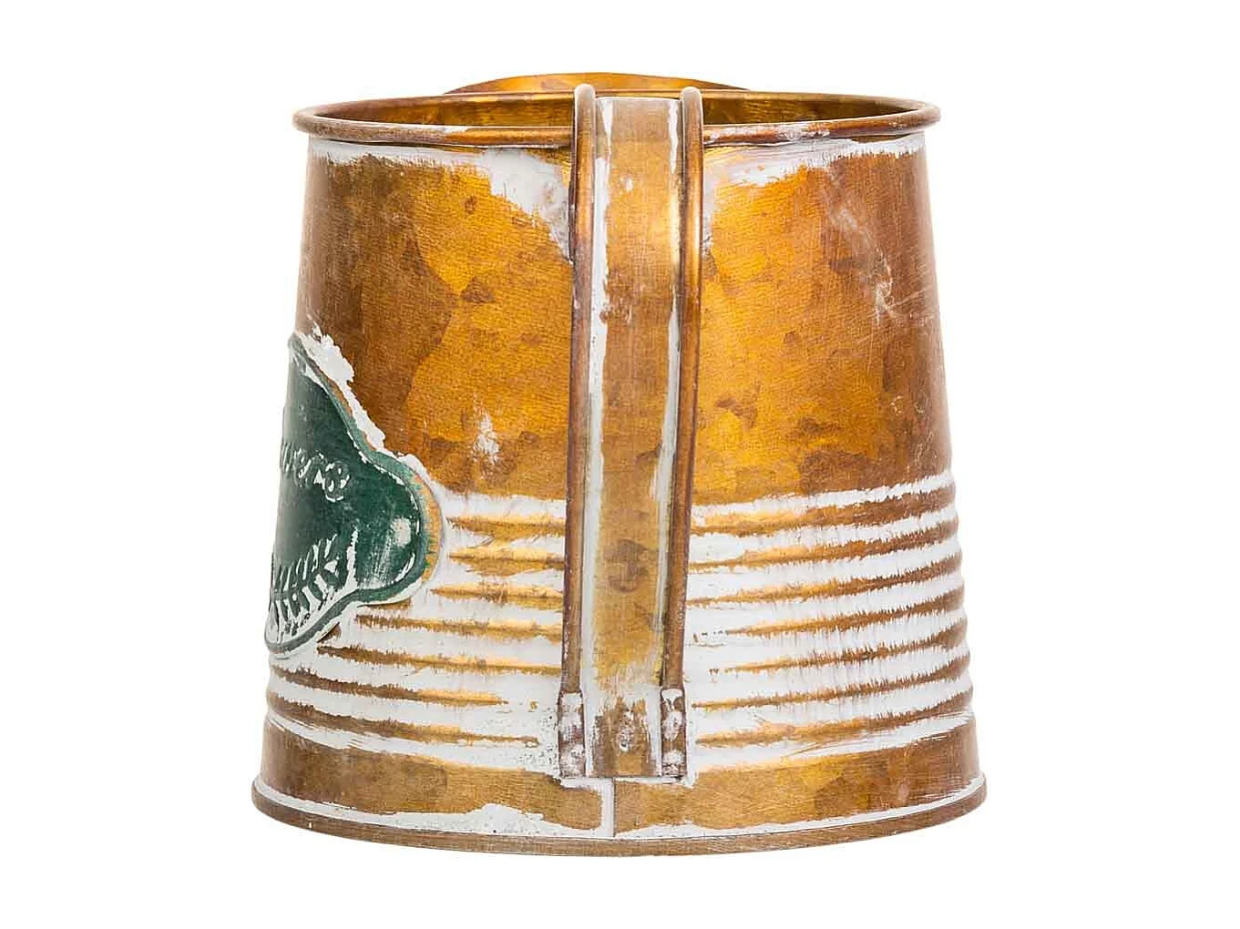 Goldener Metallkrug 18xd11/9,5x10/11,5h cm
