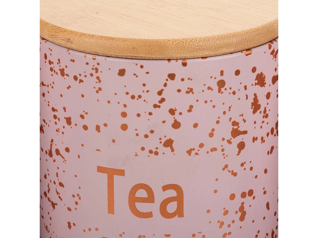 Plateau et 3 pots en métal roses