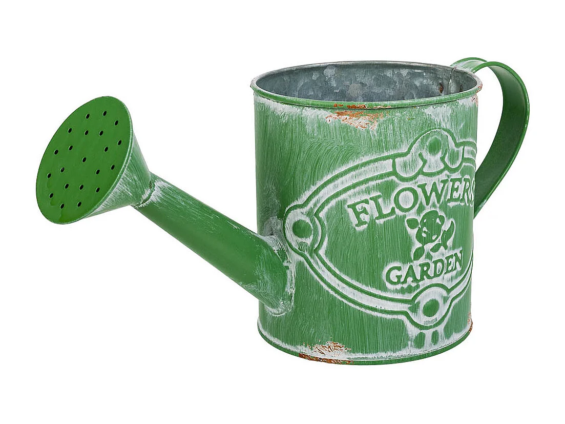 Arrosoir en métal vert 26.5xd10.5x12/13h